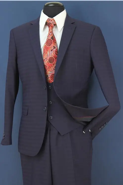 color as photo Смокинги Костюмы мужской свадебный костюм Slim Fit деловой костюм жениха набор костюмов смокинг для мужчин(пиджак+ брюки+ жилет - Цвет: color as photo