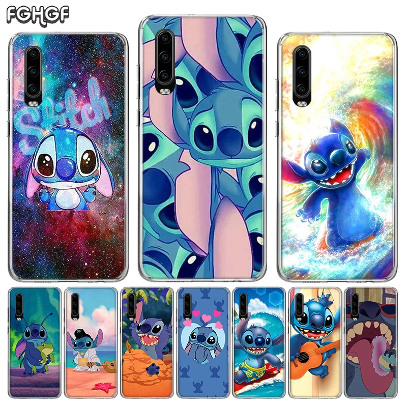 

Disneys Stitch Cartoon Silicone Phone Back Case For Huawei P30 P20 Mate 20 10 Nova 5 5i Pro P10 lite P Smart + Plus Z 2019 Cover