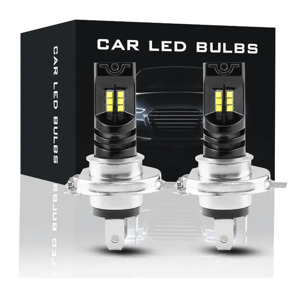 2pcs H4 LED Headlight Bulb Beam Kit Canbus 55W 15000LM LED Canbus 6000K Car Light Headlamp IP68 Conversion Globes Headlight Bulb 2pcs H4 LED Headlight Bulb Beam Kit Canbus 55W 15000LM LED Canbus 6000K Car Light Headlamp IP68 Conversion Globes Headlight Bulb