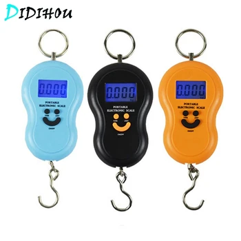 

DIDIHOU 50Kg /10g Mini LCD Digital Scales Portable Hanging Scale BackLight Fishing Pocket Electronic Weight Kitchen Scales