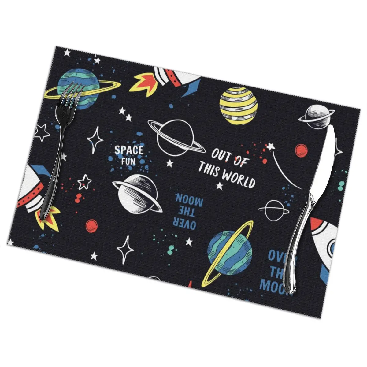 6 шт. коврик для стола Космические Планеты ракеты столов теплоизоляционные