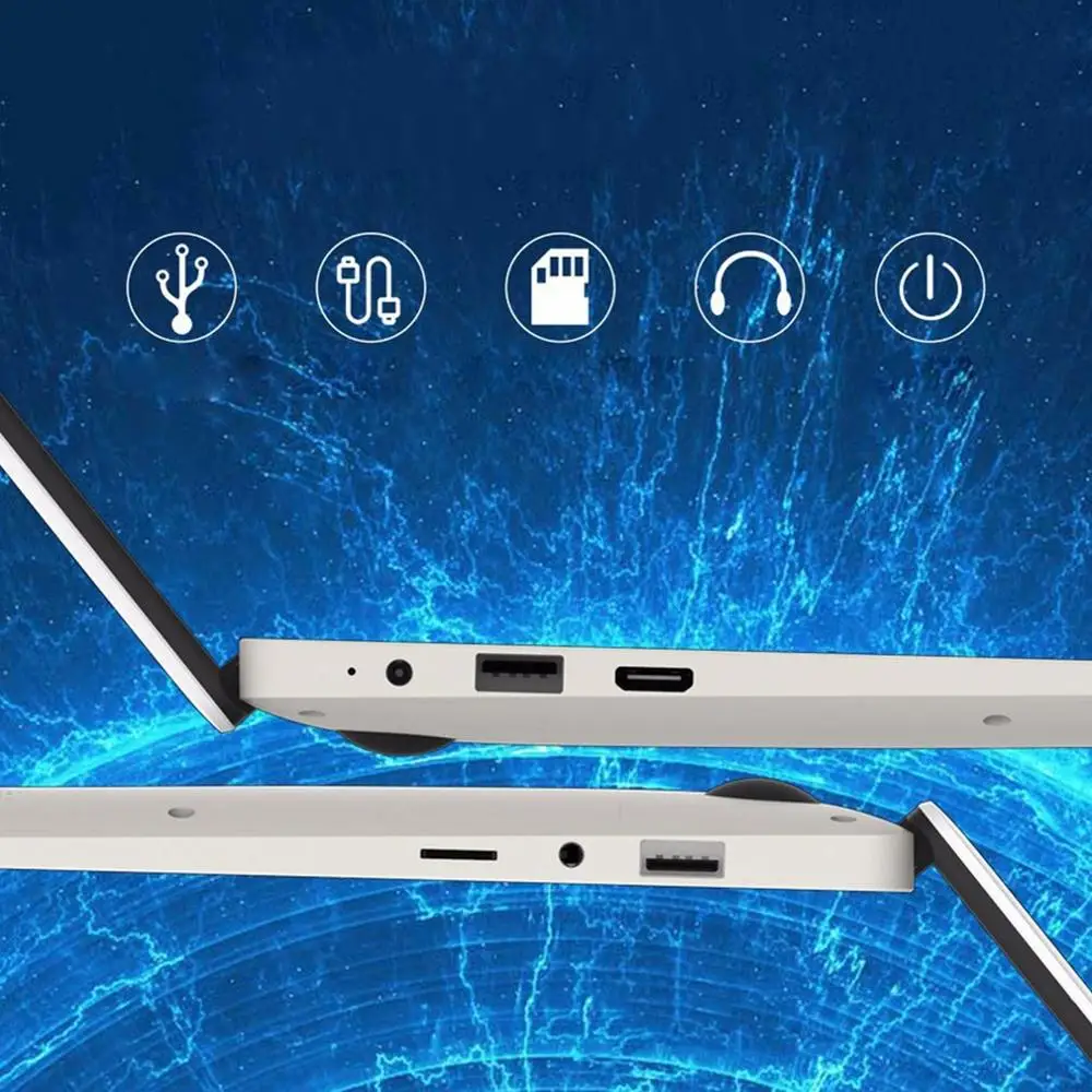 15.6 Inch Ultraslim Laptop Long Last Battery Big Screen HD 1366x768 Activated Camera WIFI Notebook 4+64GB 1366x768