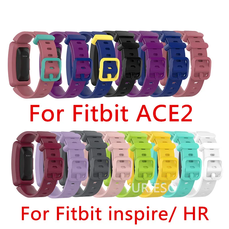 

50PCS Silicone Band For Fitbit Ace 2 ACE2 Soft Watch Strap Wrist Band For Fitbit inspire Inspire HR Kids Smartwatch Bracelet