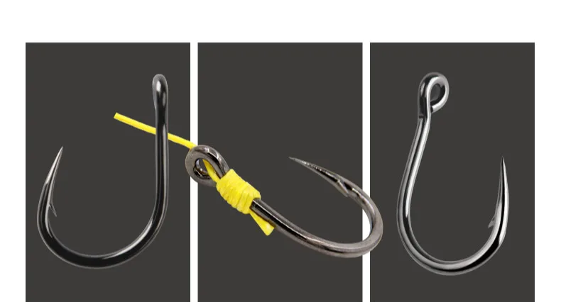 50pcs Mustad Hooks Jig Bait Deep Ocean  10827np# 4X Strong  Barbed Fishhook  Pesca Anzol Iron Board
