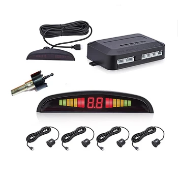 

Car Auto Parking Sensor Auto Parktronic Kit LED Display Parking Radar with 4 Sensors Reverse Backup Monitor Detector System
