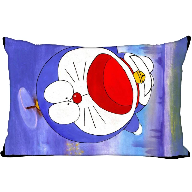 Горячие Doraemon печатных атласные Наволочки две стороны Стандартный шелк мягкий прямоугольник на молнии наволочка больше размер логотип - Цвет: 16