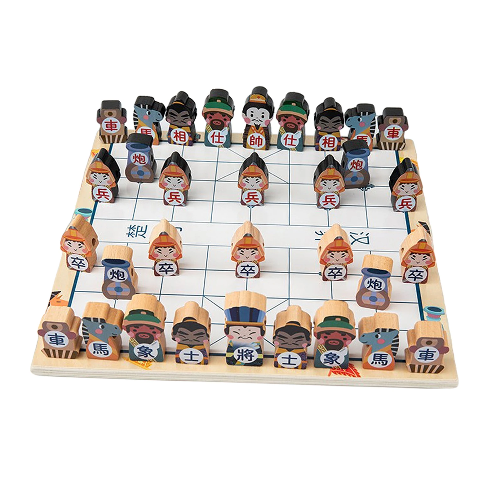 Traditional Chinese Xiangqi Chess Game Romance of The Three Kingdoms Chessman Set Tabletop Games 2 Players for Kids
