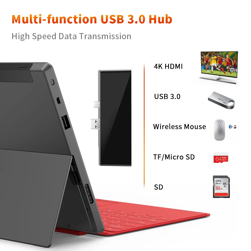 Док-станция Surface Pro USB 3,0 концентратор SD TF кард-ридер 4K HDMI адаптер для pro 56