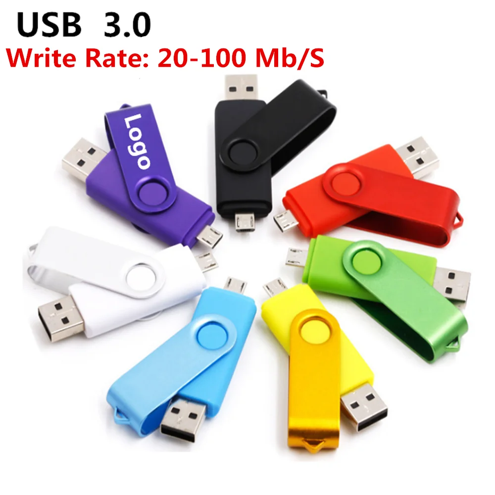 

360Â° Rotating Metal USB Flash Drive OTG Type-C 3.0 Pen Drive 16G 32G 64GB 128GB PenDrives High Speed Usb Stick Memoria Free Logo