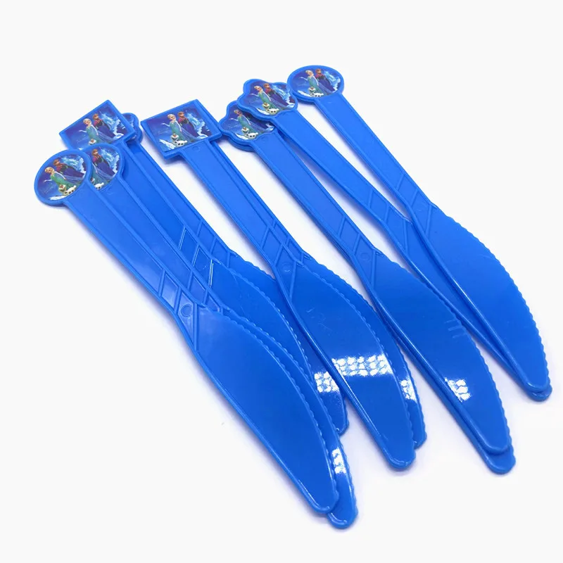 Knives-10PCS Новейший Дисней мультфильм Замороженные 2 вечерние принадлежности Эльза и Анна воздушные шары чашки тарелки и соломки Дети День рождения одноразовые посуда - Цвет: Knives-10PCS