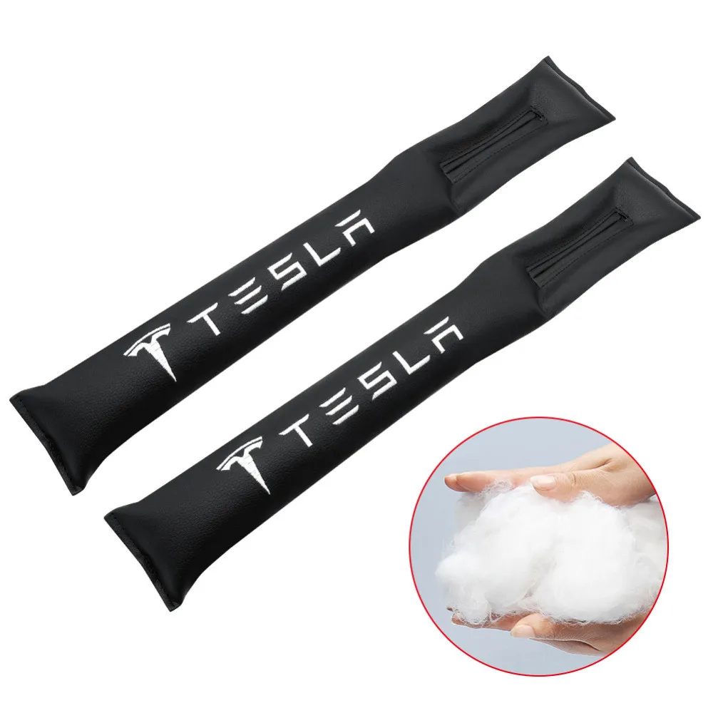 2X Заполнители зазоров сидений для Tesla Model S X 3 PU кожаный барьер слот хранения