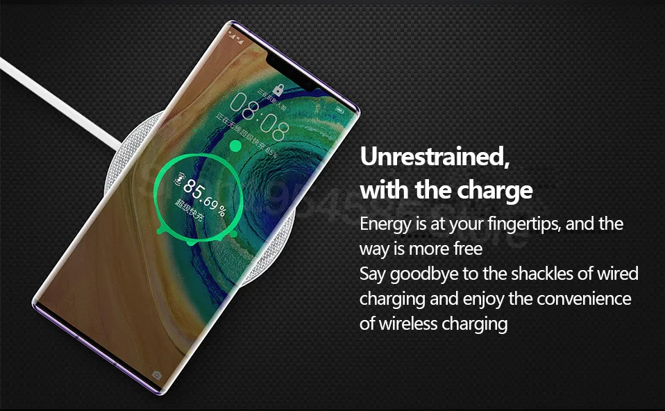 Оригинальное Беспроводное зарядное устройство HUAWEI SuperCharge 27 Вт Max для mate 30 Qi совместимого сотового телефона(5-10 Вт) несколько безопасной защиты