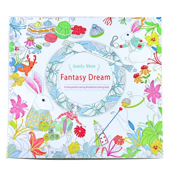 

24 Pages Fantasy Dream English Edition Coloring Book for Children Adult Relieve Stress Kill Time Painting Drawing Art Book