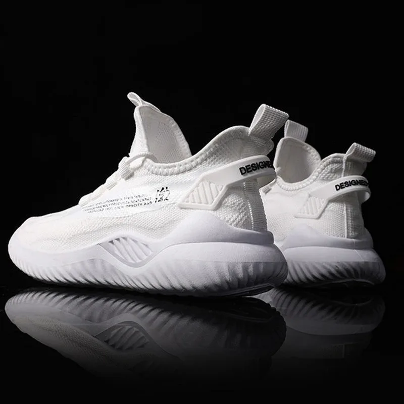 Zapatos informales de moda para hombre, zapatillas de malla transpirable para correr, Tenis ligeros con cordones vulcanizados, zapatillas para caminar - Imagen 6