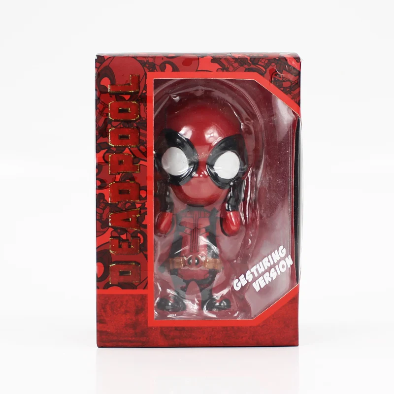 9cm with box 7-13 см Дэдпул мини яйцо атака серии единорог Slfie X-men Q версия Дэдпул ПВХ фигурка Коллекционная модель игрушки с коробкой - Цвет: 9cm with box