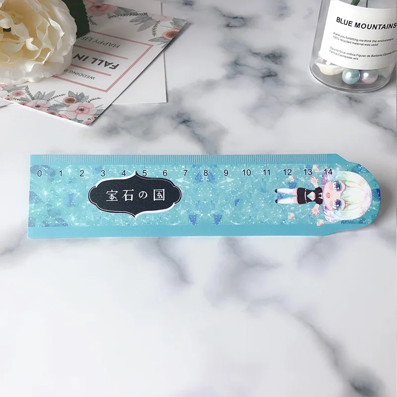 

Anime Ruler Houseki no Kuni Material Escolar Ruler Precision Measuring Tool Learning Student School Stationery
