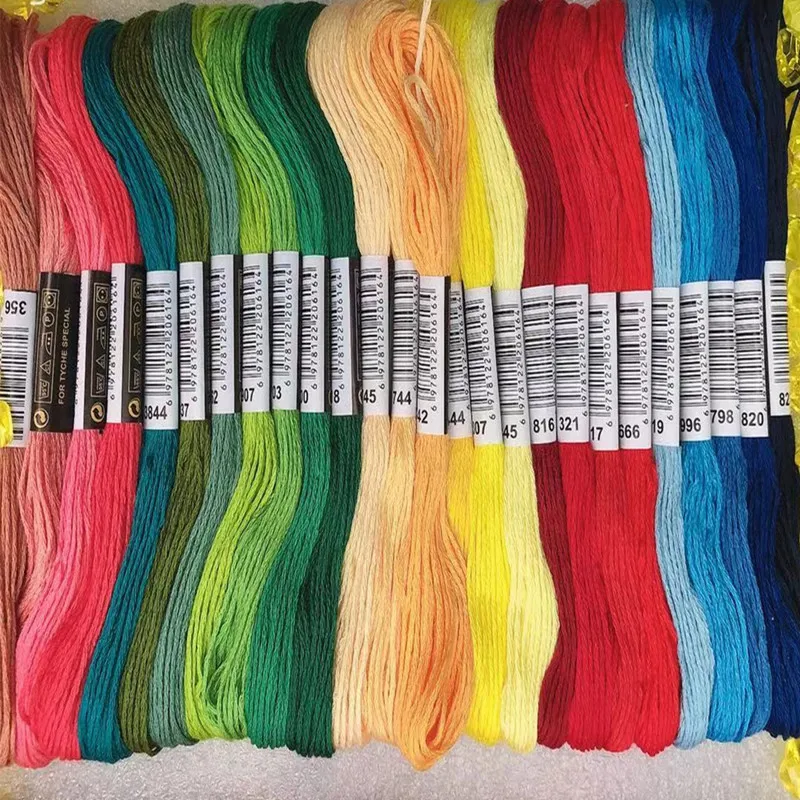 Random Color embroidery Thread DIY Silk Line Branch Threads Similar Thread Floss Skein Cross Stitch 50 pcs embroidery thread