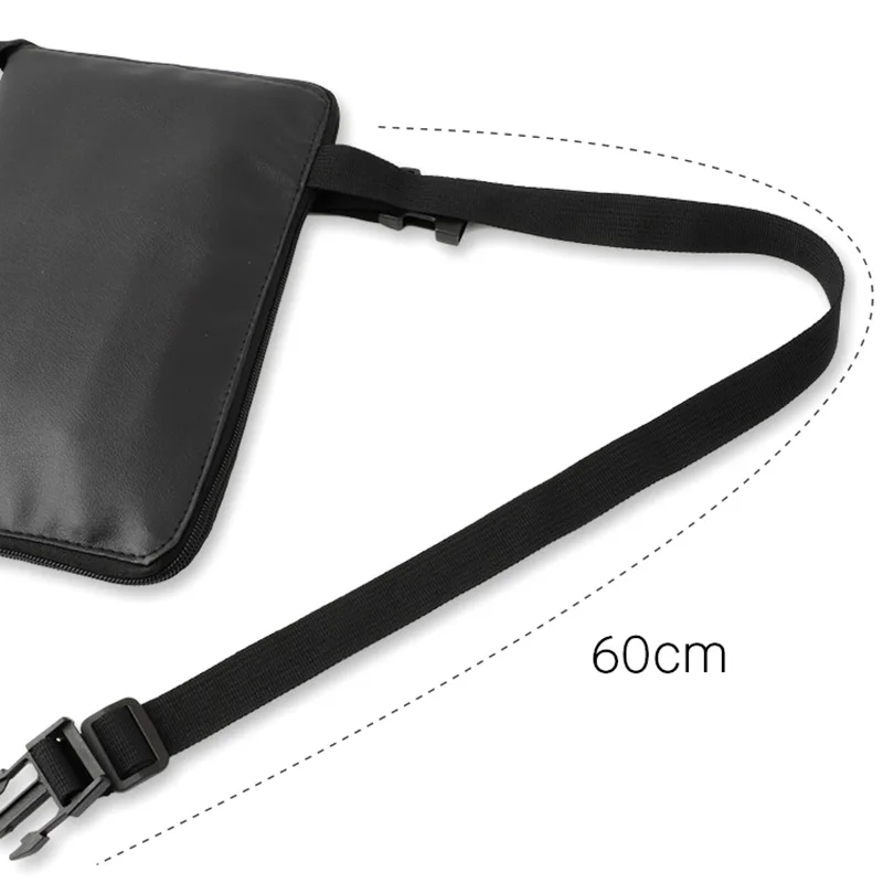 Artist Professional Makeup Brush Waist Bag Large Capacity PU Cosmetic Pack Portable Multi Pockets Bag with Belt Strap 6