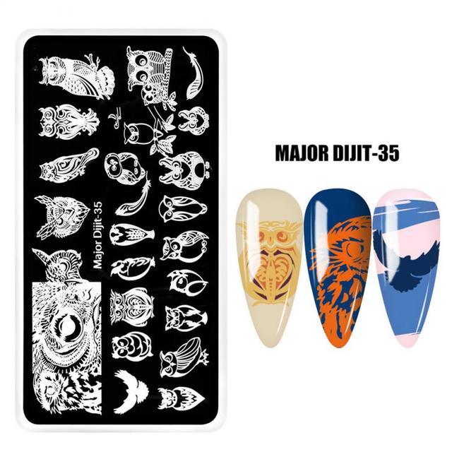 irregular shape Nail Stamping Plates Skull Template Dot Point Image Printing Stencil Nail print template Manicuring Tool