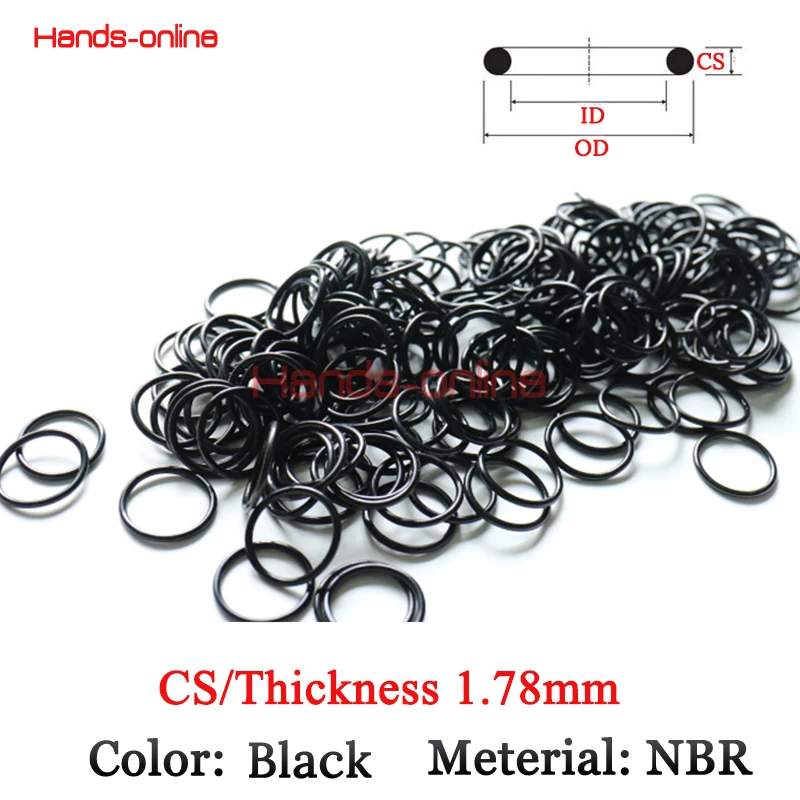 Rubber o rings sealing gasket rubber washers keycap o rings silicone o rings thickness/CS 1.78 AS568 004-050 black NBR rubber sealing O Ring O-Ring Seal Gasket Oil Washer Gaskets orings
