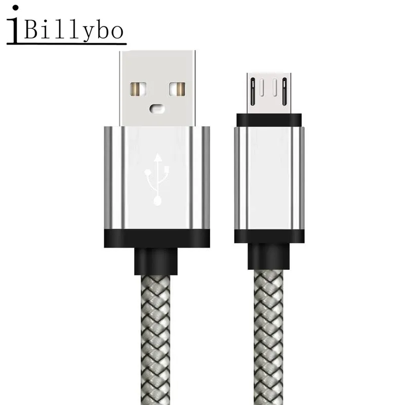 Micro USB кабель 1 м/2 м/3 м нейлоновый Стандартный зарядный Android для huawei honor 8c 8x 6c 7c 7a 5x