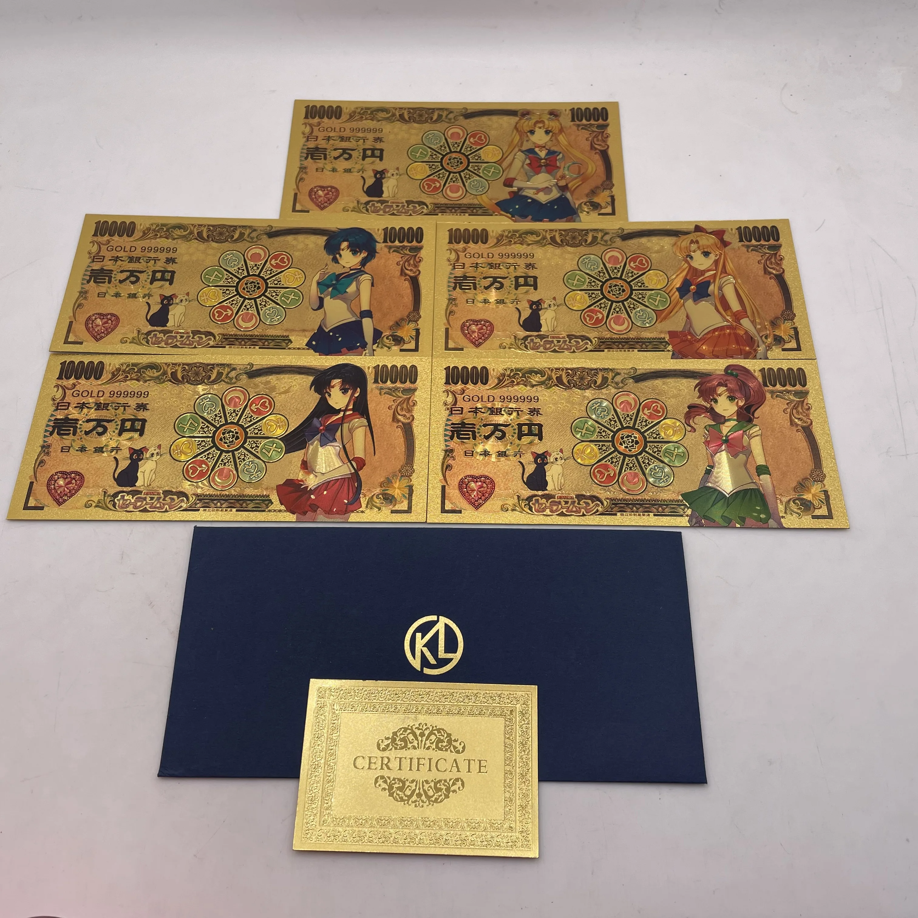 NEW 5 Designs Sailor-Moon Tsukino-Usagi Japanese Classic Anime 10000 Yen Gold Banknote for Childhood Memory Collection | Дом и сад