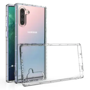 

50pcs/lot Soft Plain Transparent Crystal Shockproof TPU Case For Samsung Galaxy NOTE 10