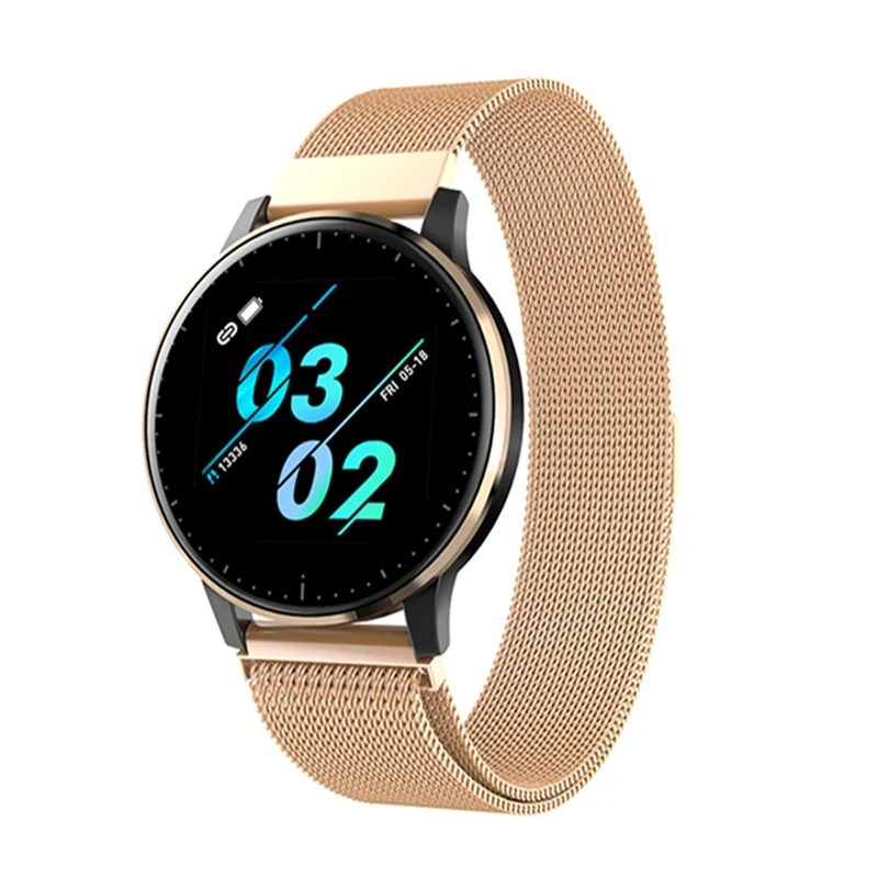 

Bakeey Q20 Full Touch Steel Band Heart Rate Blood Pressure Monitor Music Control buletooth Sport Reminder Fitness Smart Watch