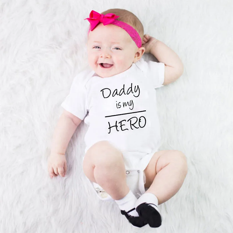 Комбинезон детский из хлопка с принтом DAD Is My Hero | Мать и ребенок