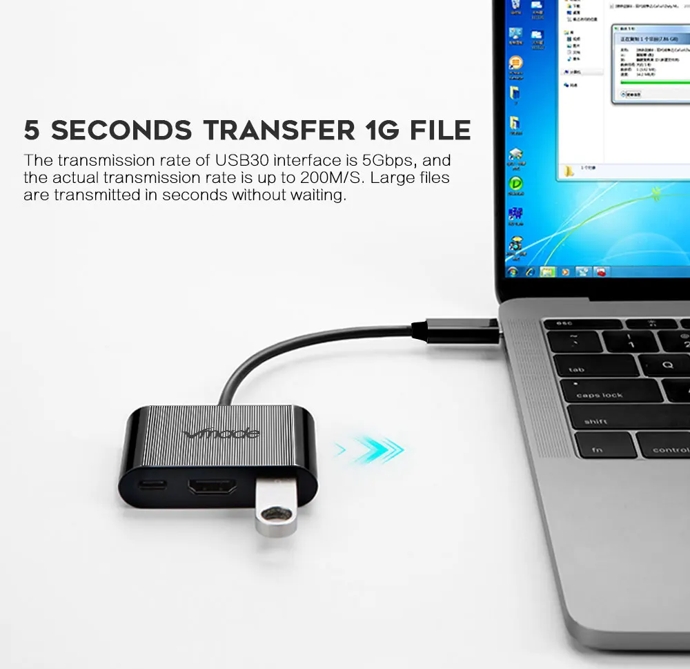 Vmade USB-C к HDMI 3 в 1 кабель конвертер для huawei Apple Usb 3,1 Thunderbolt 3 type C переключатель к HDMI 4K Кабель-адаптер 1080P