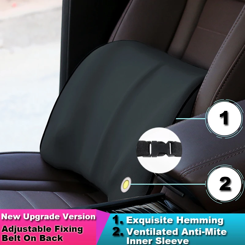 Car back Support Lumbar Pillow for seat Support waist Cushion memory foam cotton mesh Office Chair In auto Travel Massagers home