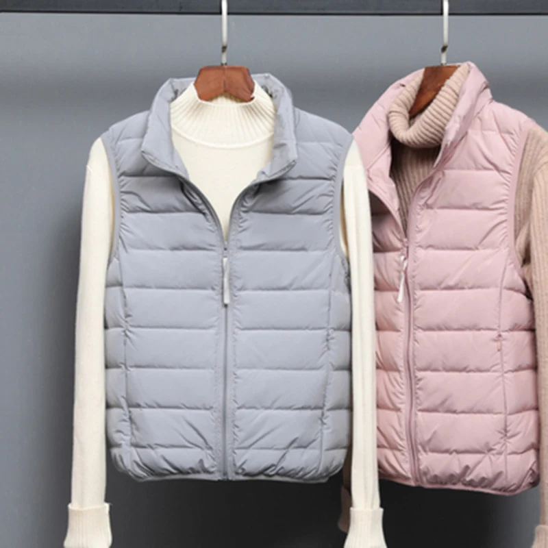 Женский пуховый жилет короткая куртка оверсайз Повседневная приталенная парка с