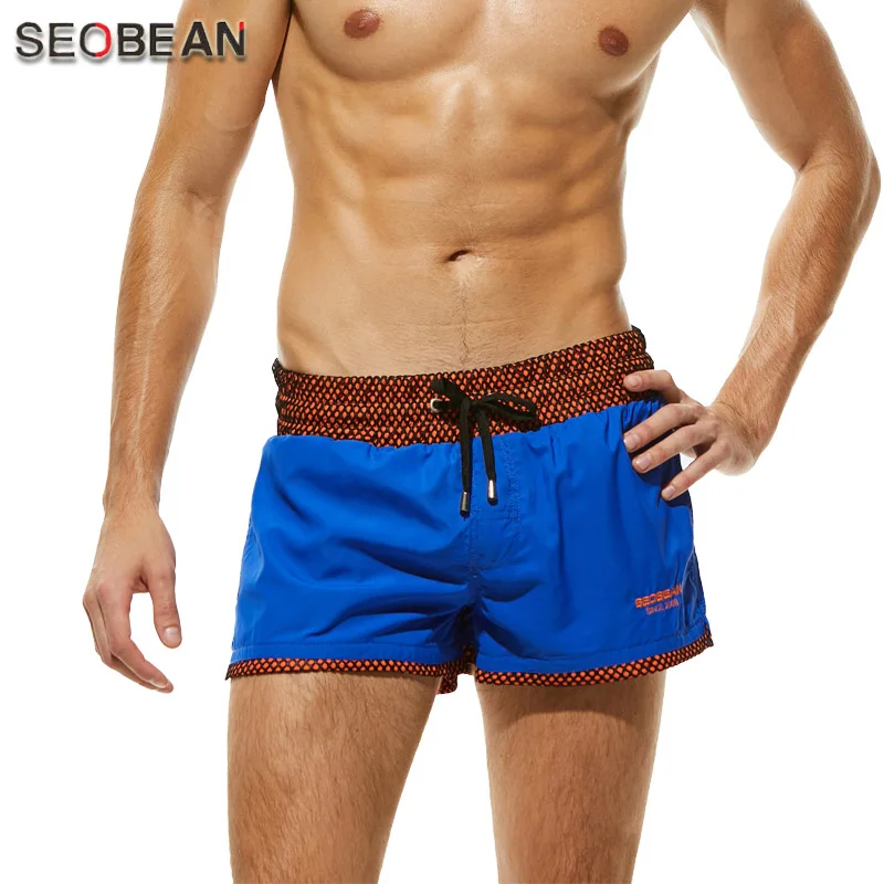 SEOBEAN, мужские пляжные шорты, сексуальная одежда для плавания, купальный костюм, бермуды, плавки-боксеры, трусы-боксеры, спортивные штаны для фитнеса, спортивные шорты, шорты для отдыха