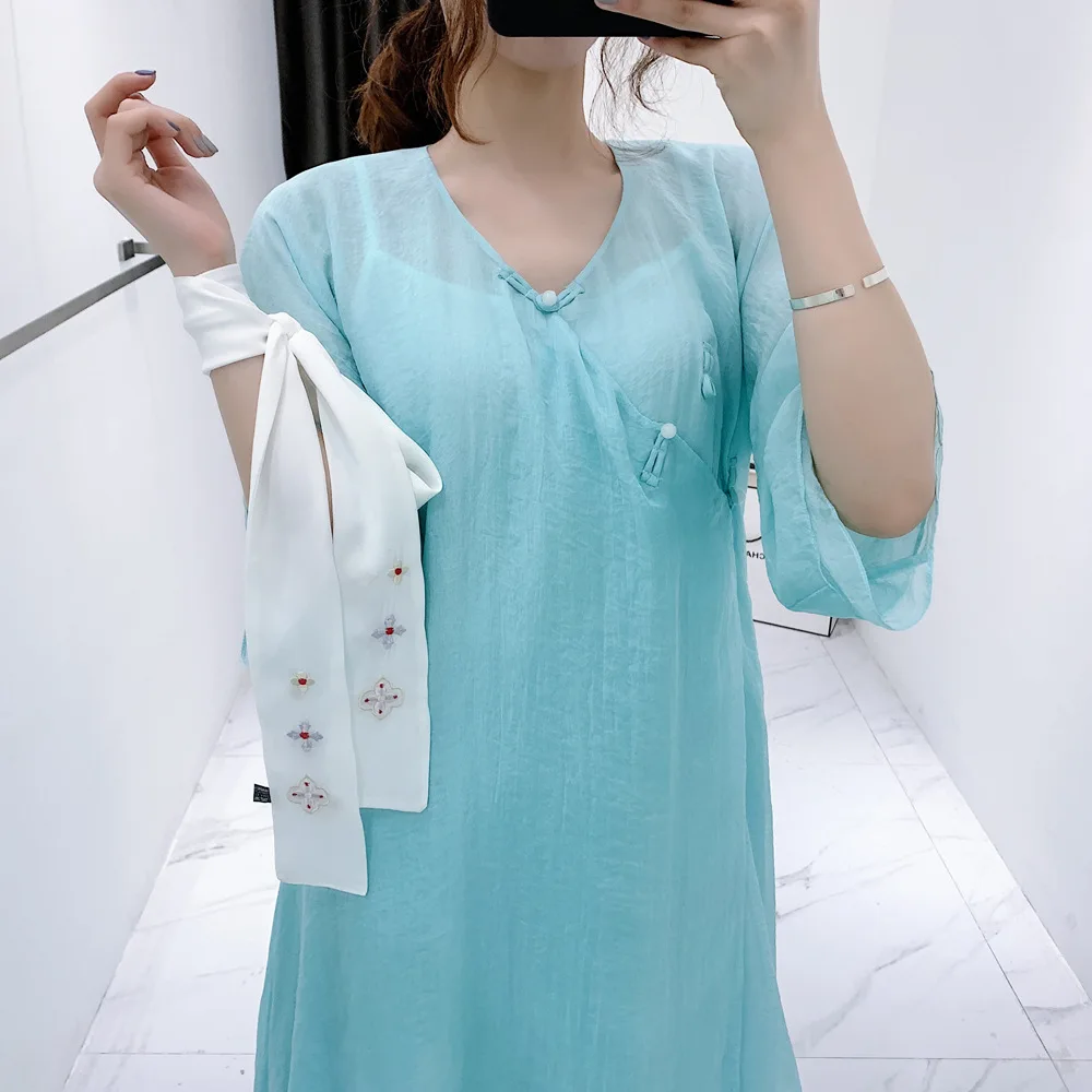 Для девочек одежда с вышивкой в китайском стиле, ручной работы, вышитые тесемка, шарф с цветочным рисунком длинный участок Женские аксессуары для волос лента для волос для девочек Шелковый шарф