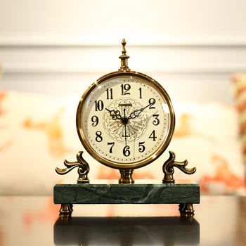 

Luxury Large Size European Living Room Table Clock Home Decoration Office Desktop Table Watch American Sitting Clock Retro Clock
