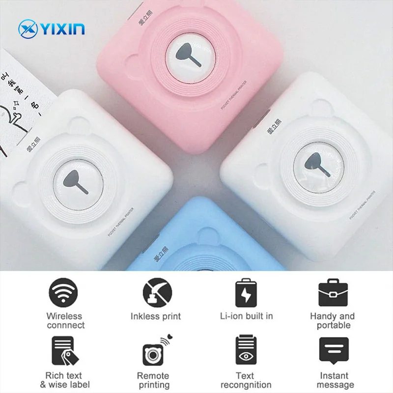 Portable mini printer bt instant printing. Portable photo printer bluetooth printer for android iphone ipad with bluetooth.