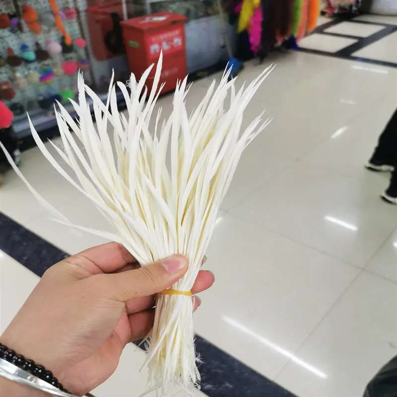 Бежевый Wholesale20-100pcs/лот одноцветные тонкие мягкие перья индейки Марабу Промытые гусиные пуховые перья для Свадебные украшения своими руками - Цвет: Бежевый