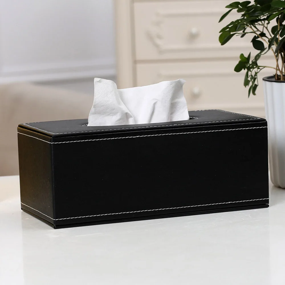 

Paper Tissue Box Leather Drawer Box Simple Restaurant Hotel Car Pu Paper Drawer Box Toilet Living Room Bedroom Storage Boxes
