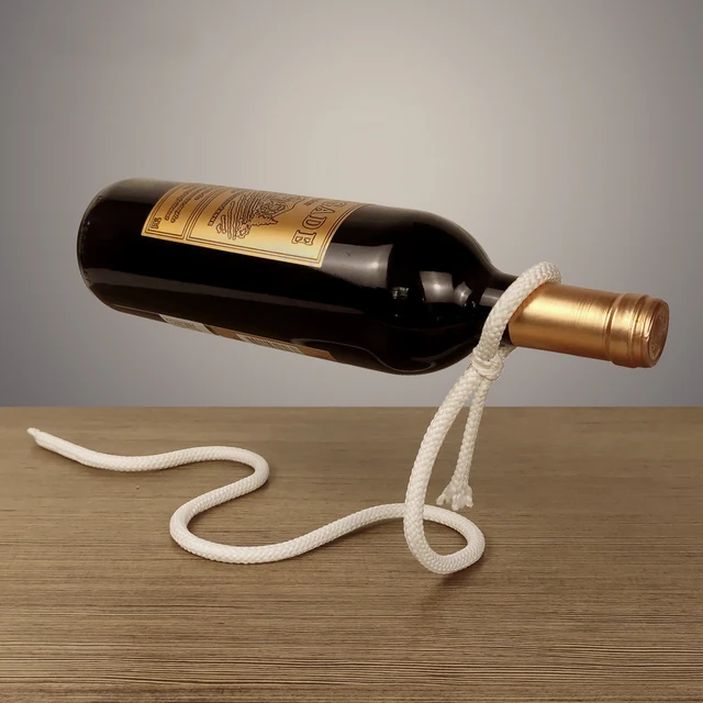 Creative Suspended Rope Wine Rack Serpentine Snake Bracket Wine Bottle Holder Bar Cabinet Display Stand Shelf Gifts Home Decor 1