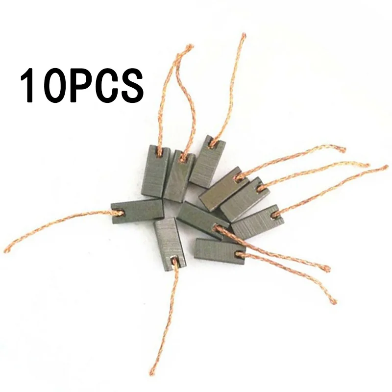 

10x Wire Leads 7x8x19mm Electric Generator Motor Carbon Brush Alternator Generic