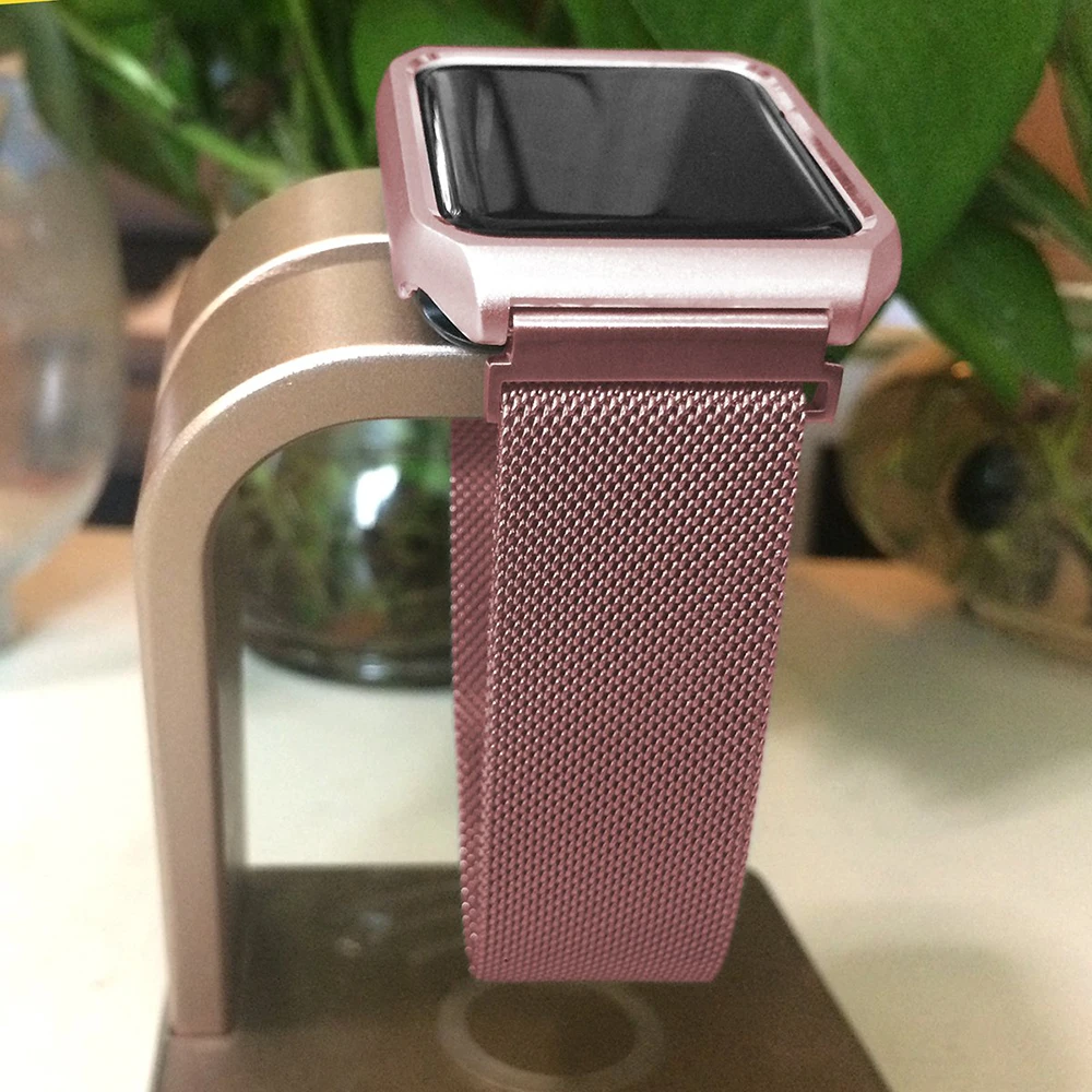 Mlianese Loop ремешок+ металлический чехол для Apple Watch 3 2 1 ремешок 42 мм 38 мм крышка Iwatch 5 4 ремешок 44 мм 40 мм браслет аксессуары для часов