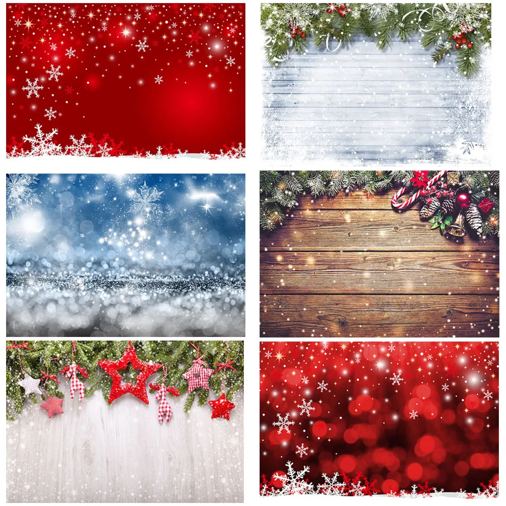 

Christmas Backgrouns for Photography Children Birthday Photo Props Studio Booth Background Winter Snow Photography Backdrops