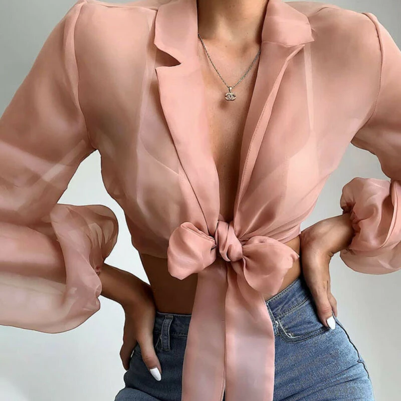 silk deep v blouse