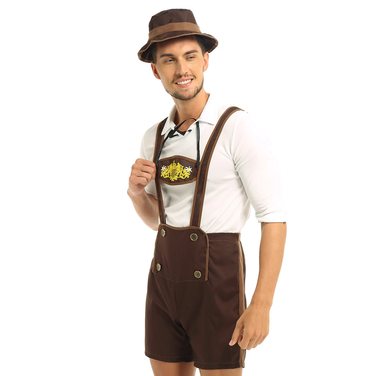 Костюм для Октоберфеста Lederhosen Bavarian Octoberfest Немецкий фестиваль пива Хэллоуин для мужчин пивные костюмы больших размеров M, L, XL, 2XL