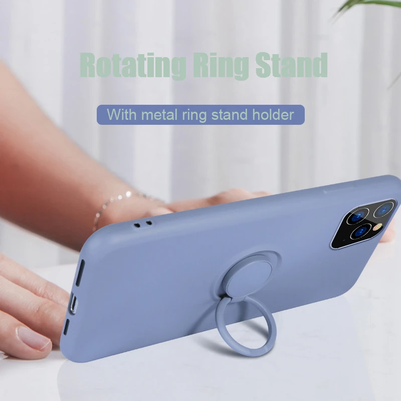 Роскошный мягкий жидкий силиконовый чехол для iPhone 11 Pro Max XS X 7 8 6 S XR подставка