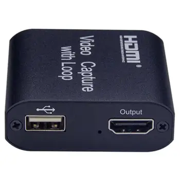 

1080P 4K HDMI Video Capture Device HDMI To USB 2.0 Video Capture Card Dongle Game Record Live Streaming Broadcast Local Loop Out