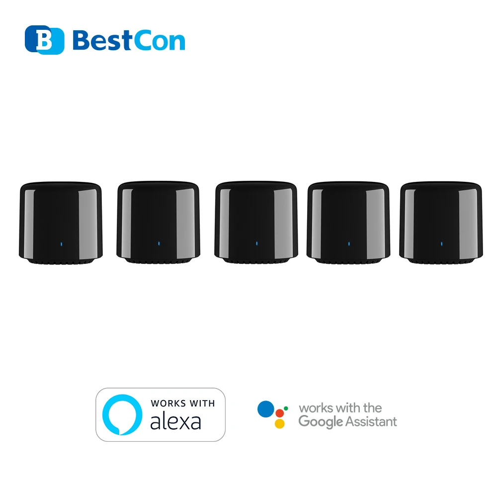5 шт. в упаковке, управление e Remoto Broadlink RM4 Bestcon RM4C mini Broadlink RM mini 3, Wi-Fi, Alexa, Google Home, голосовое управление