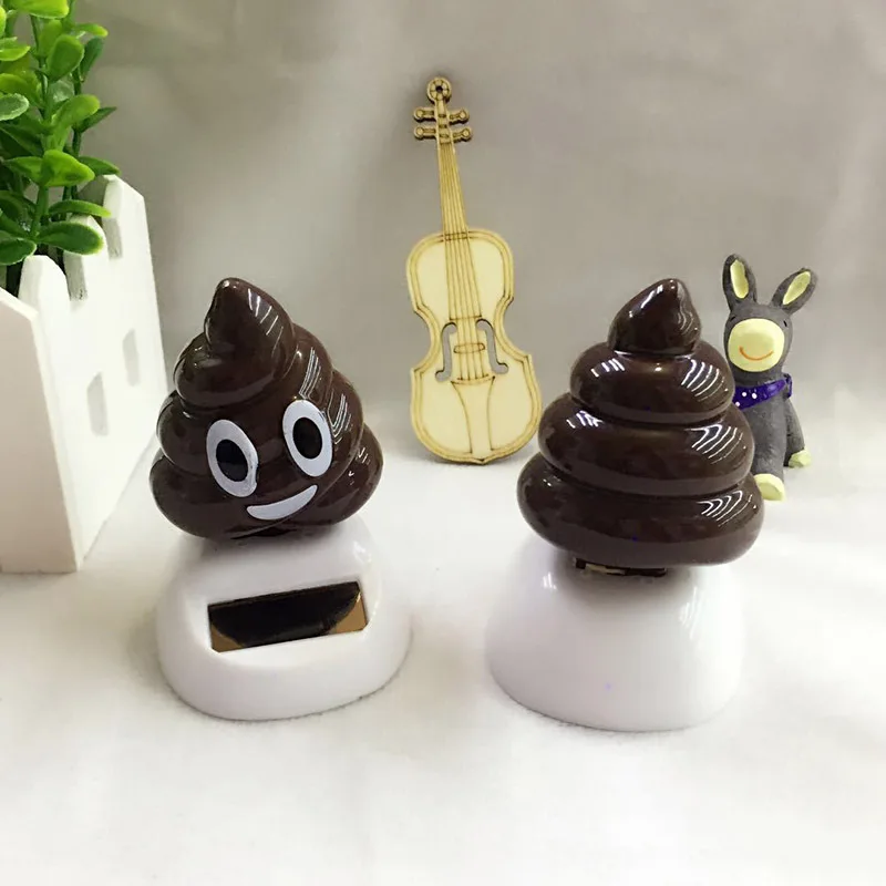 Стиль Солнечный вращающийся Poop кукла креативный мультфильм аксессуары для декорирования машины детские игрушки настраиваемые