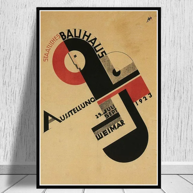 4 Плакаты и принты Bauhaus Ausstellung 1923 Weimer выставочный плакат настенное художественное полотно живопись для домашнего декора комнаты - Цвет: 4
