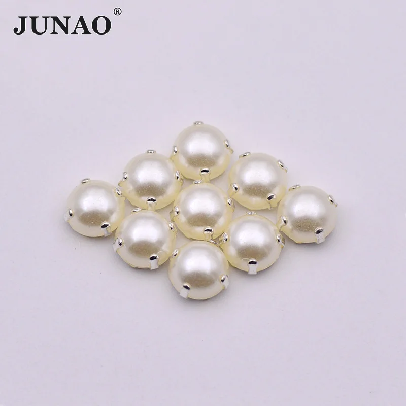 JUNAO-6-7-8-mm-Sewing-White-Pearl-Rhinestones-Round-Flatback-Beads-Acrylic-Stones-Bridal-Pearl (2)
